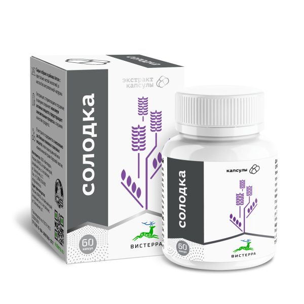 Капсулы экстракт солодки 60 шт. (24 в коробке)