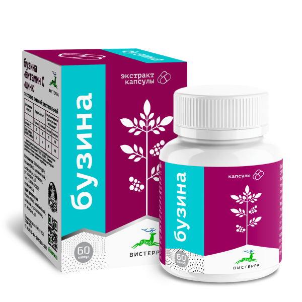 Капсулы экстракт бузины 60 шт. (24 в коробке)