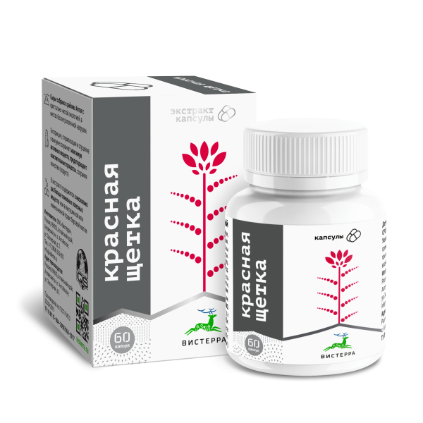 Капсулы экстракт красной щетки 60 шт. (24 в коробке)