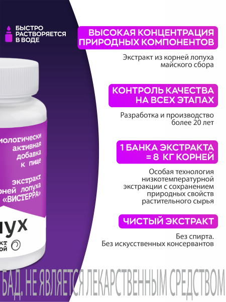 Густой Лопух БАД, 110 гр (24 в коробке)