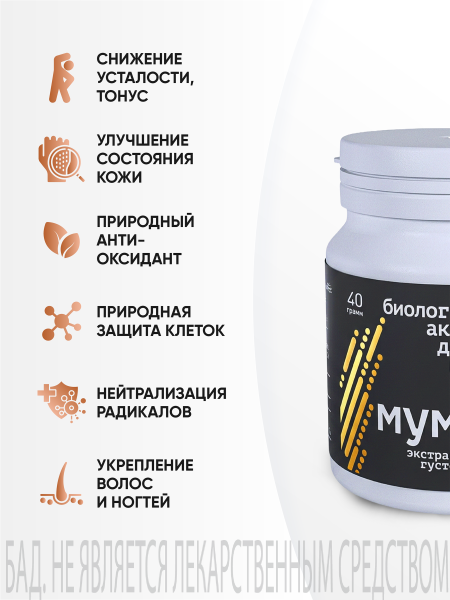 Густой Мумиё БАД, 40 гр (40 в коробке)