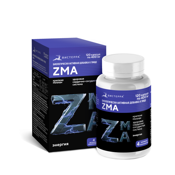 Капсулы «ZMA» БАД, 120 шт. (20 в коробке)