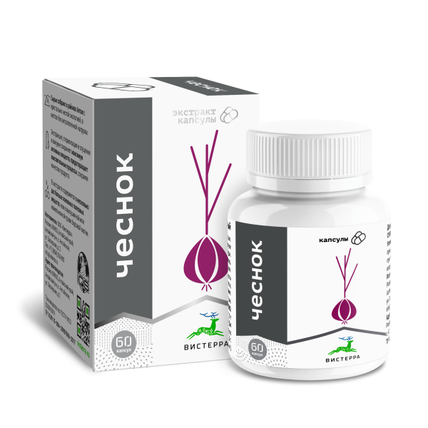 Капсулы экстракт чеснока 60 шт. (24 в коробке)