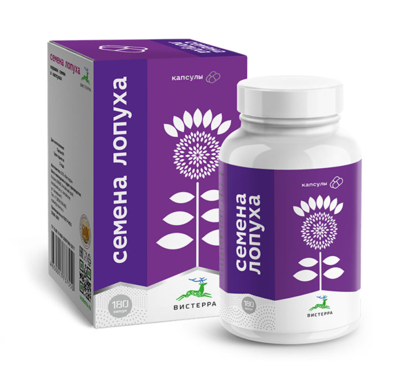 Семена Лопуха в капсулах, 180 шт. (80 в коробке)