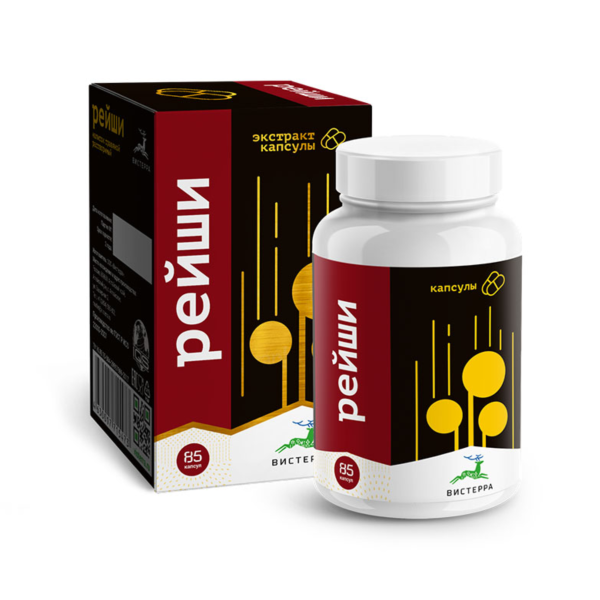 Капсулы Рейши, 85 шт. (70 в коробке)