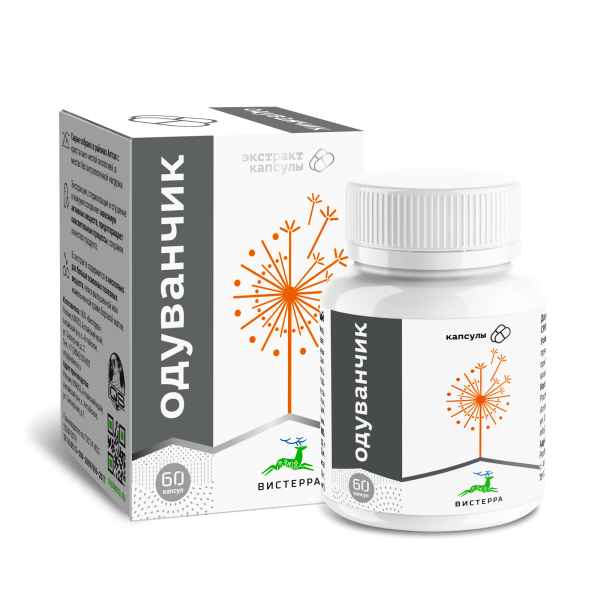 Капсулы экстракт одуванчика 60 шт. (24 в коробке)