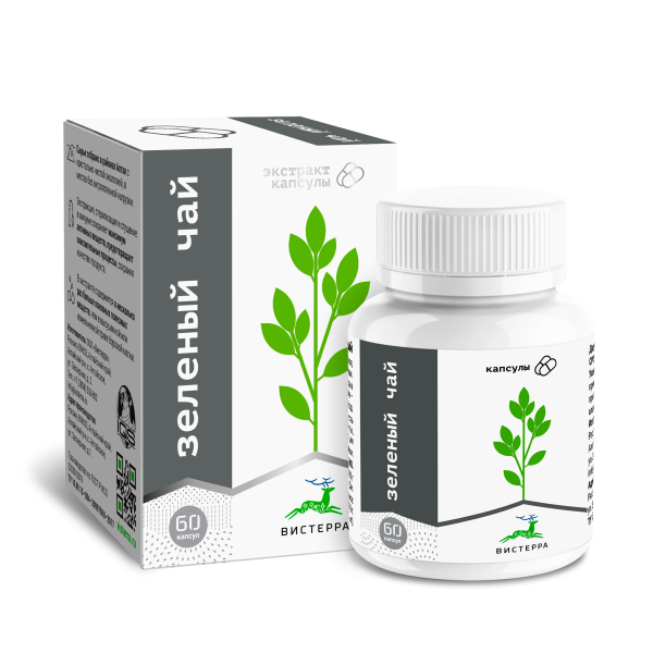 Капсулы экстракт зеленого чая 60 шт. (24 в коробке)