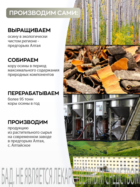 Капсулы Осина БАД, 90 шт (12 в коробке)